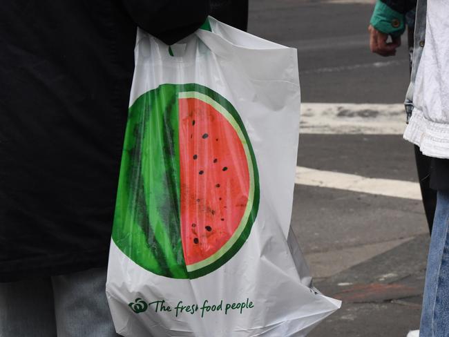 These are the 15c plastic bags shoppers can now pay for. Picture: Peter Rae/AAP