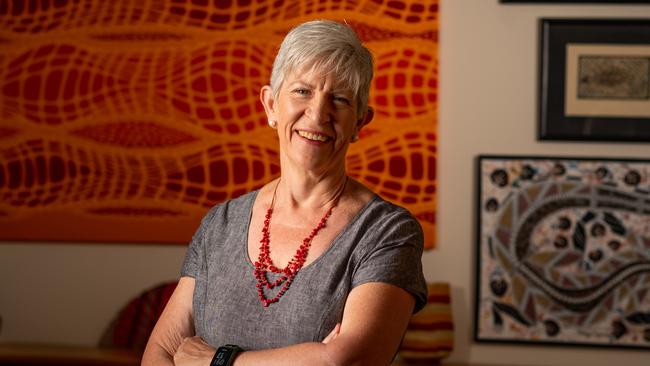 Judge Elizabeth Morris in her office in the Darwin Local Court. Picture: Che Chorley