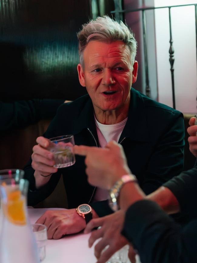 Gordon Ramsay at Bar Bambi on Friday night. Picture: Supplied