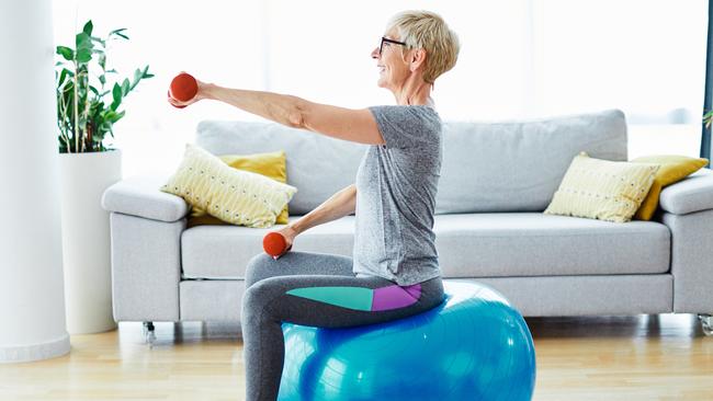 Squeezing the gluteal muscles in your buttocks as you sit can be beneficial. Picture: Supplied