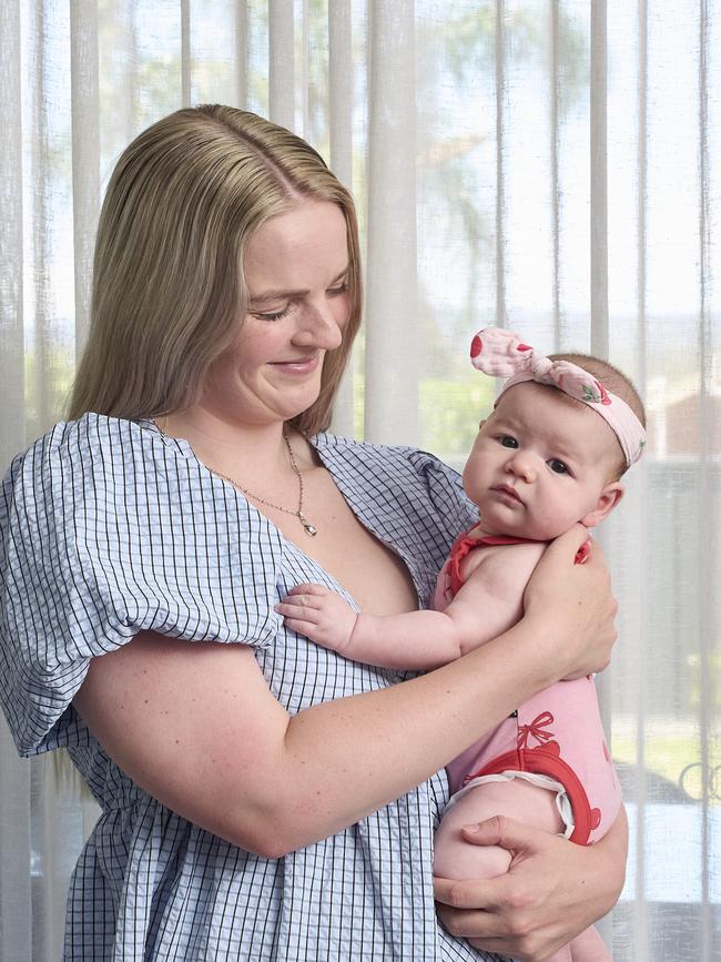 Madison said it wasn’t until she had Finlay in her arms that she could relax. Picture: Matt Loxton