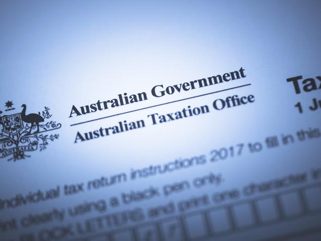 An editorial stock photo of the Australian Government Taxation forms.