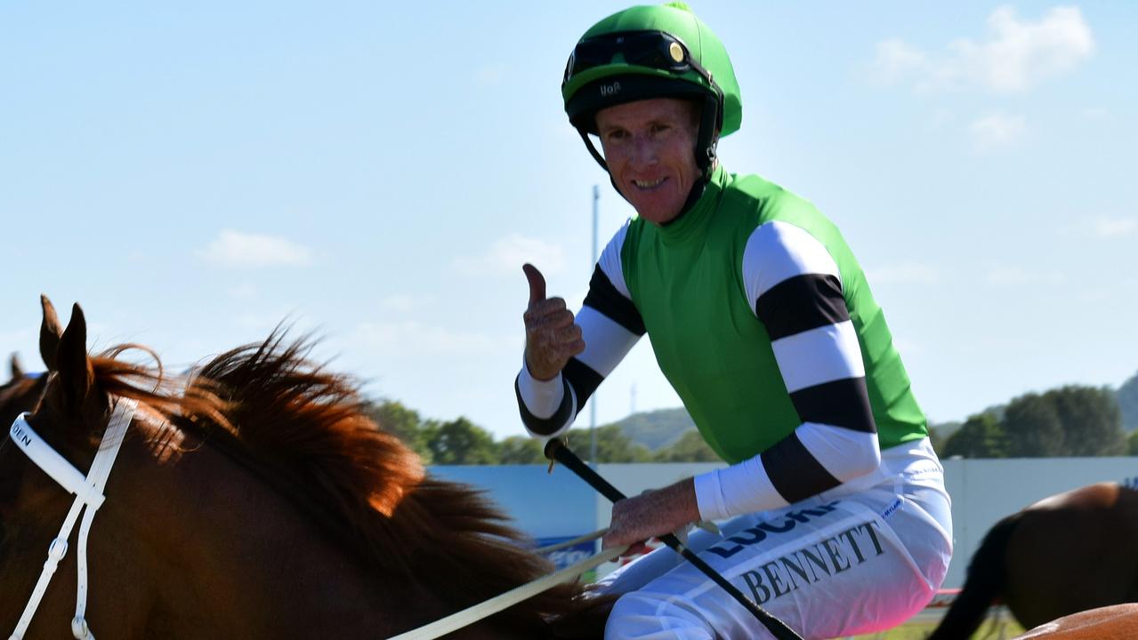 Jockey Matthew Bennett was aboard Swift Charm in his debut win and stocks with the gelding on Thursday.