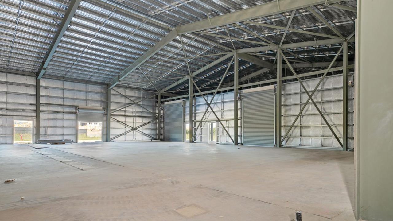 The warehouse had been 85 per cent completed before construction stopped when the builders weren't getting paid.