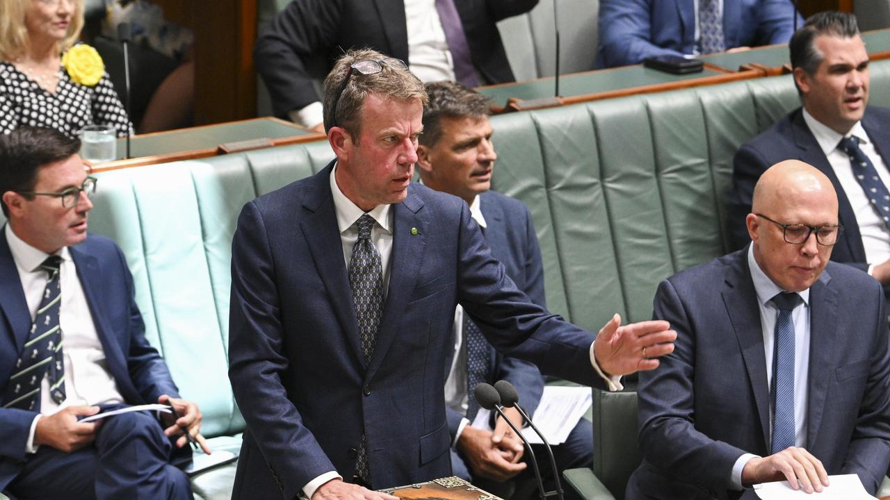 Shadow immigration minister Dan Tehan said 2023’s high migration figures were ‘not sustainable’. Picture: NCA NewsWire / Martin Ollman