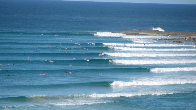 The Goldy is home to the famed superbank and is a global surfing mecca. It has no shortage of amazing breaks to try out your very own board from S-lab. Picture: NewsCorp