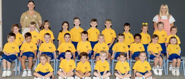 Emmanuel Catholic Primary School Prep C Back row: Aubrey, Henry, Georgia, Mila, Mac, Hunter, Capri, Zeke, Noah, Ivy, Kensie Middle row: William, Eli, Baxter, Elizabeth, Theo, Hudson, Everly, Max, Willow-Rose, Ayla Front row: Sienna, Jaxson, Teo, Harvey, Evie, Matilda Teacher Aide: Mrs Wilson Teacher Miss Crathorne Picture: Michaela Harlow.