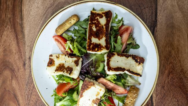 The delicious haloumi salad. Picture: Monique Harmer