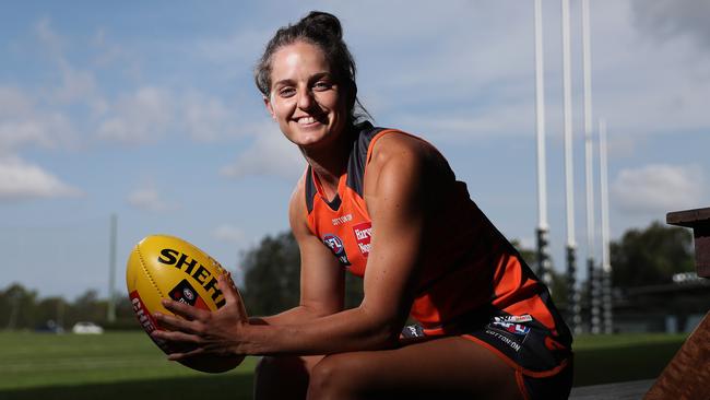 Ellie Brush in her GWS Giants colours. Pic: Brett Costello