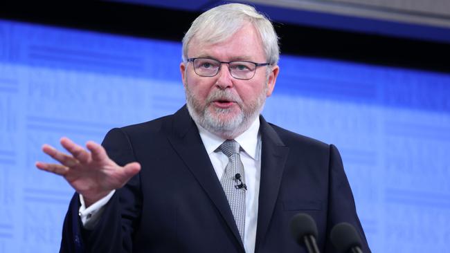 Mr Rudd has raged against those who have wronged him. Picture: NCA NewsWire / Gary Ramage