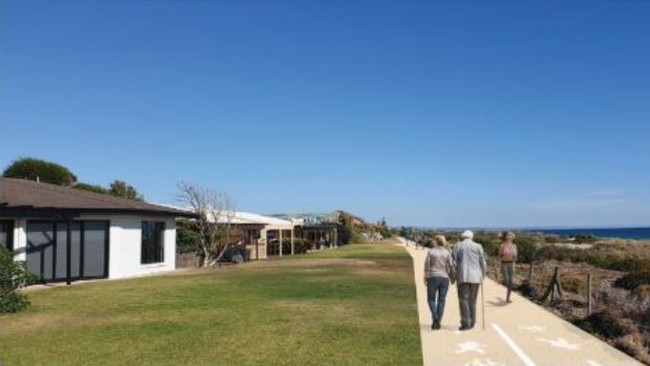 Artist impression of planned coast path at Sandpiper Place. Image: Supplied.