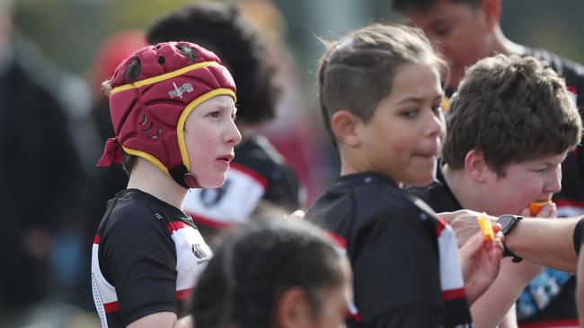 All focus from a West Harbour player at half time.