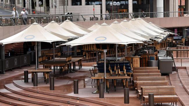 Restaurants across Sydney have been closed due to the current Delta outbreak. Picture: Saeed Khan / AFP