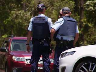 Shotgun pointed at police south of Coffs Harbour Sunday, 11 December 2016. Picture: Frank Redward