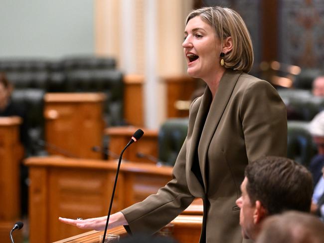 Shannon Fentiman in Question Time this week. Picture: Dan Peled/NCA NewsWire