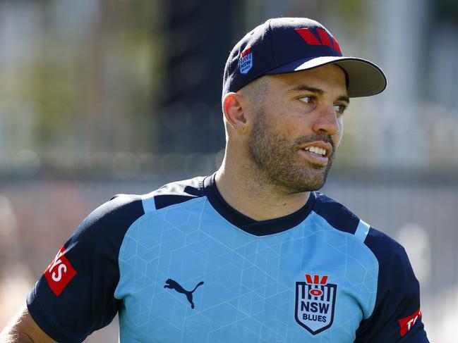 DAILY TELEGRAPH JUNE 3, 2024. James Tedesco during the NSW Blues training session at the NSWRL Centre of Excellence at Sydney Olympic Park. Picture: Jonathan Ng