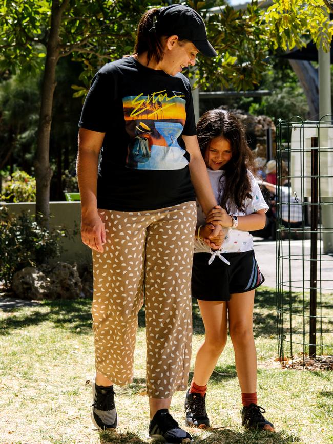 Ms Marshall with her daughter Willa Kha, 10. Picture: Morgan Sette