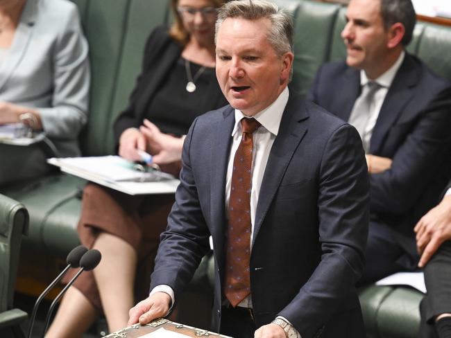 CANBERRA, Australia - NewsWire Photos - August 12, 2024: Minister for Climate Change and Energy, Chris Bowen during Question Time at Parliament House in Canberra. Picture: NewsWire / Martin Ollman