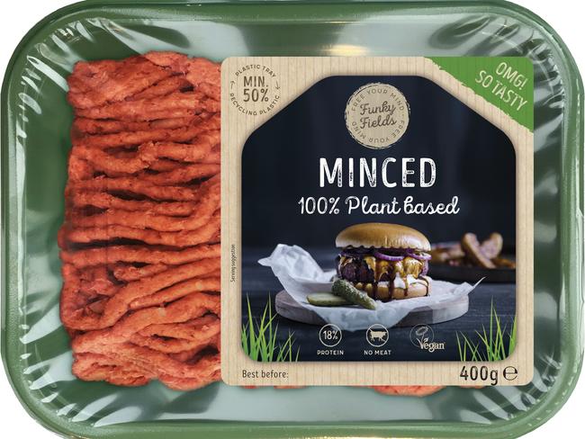 Plant-based product, Minced, by Funky Fields. Picture: Supplied