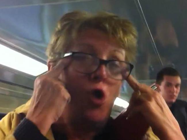 A still from the racist rant video of Karen Bailey.