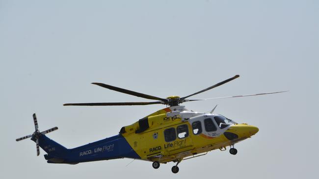 A LifeFlight Helicopter lands in Toowoomba at the rescue helicopter service's new base. LifeFlight Generic