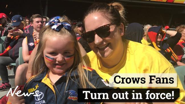 Crows fans turn out in force ahead of Grand Final