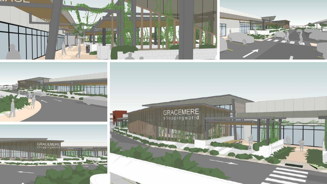 Renders by V Architecture on new plans proposed to council in December 2023 for Gracemere Shoppingworld.