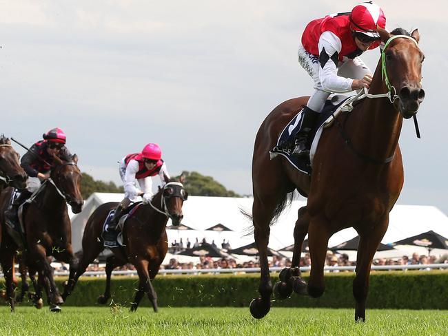 SYDNEY, AUSTRALIA - APRIL 06: Mitchell Bell rides Artlee to win race 4, The Country Championship Final, during Sydney Racing at Royal Randwick Racecourse on April 6, 2015 in Sydney, Australia. (Photo by Anthony Johnson/Getty Images)