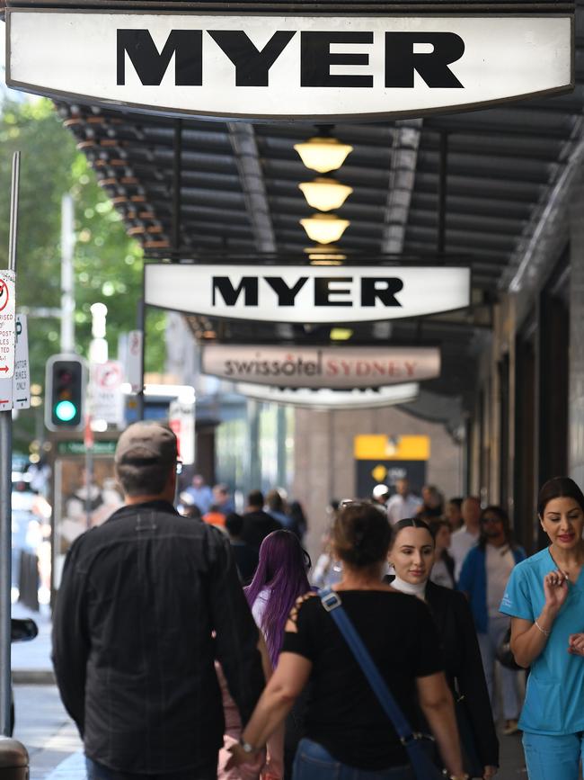 The Myer brand was called out by Oxfam over the lack of transparency around its manufacturing practices. Picture: NCA NewsWire/Bianca De Marchi