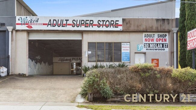 The former site of an adult store is up for sale. Picture: Century 21 Reach