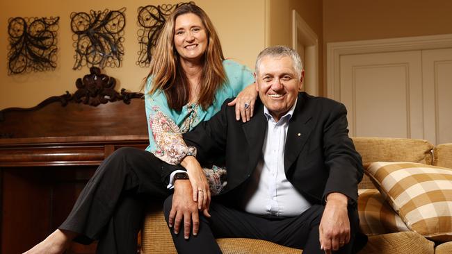 Ray Hadley at home in Dural. Shots please of him on the sofa with his partner, if she agrees - she is undecided - plus in his home studio where he has been broadcasting from.