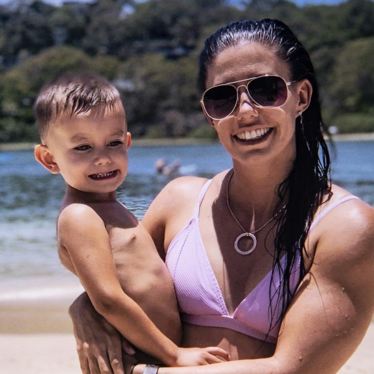 Hannah Clarke and her son Trey.