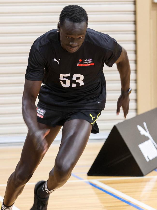 Central District young gun Leek Aleer was the standout at the SA draft combine. Picture: Russell Millard