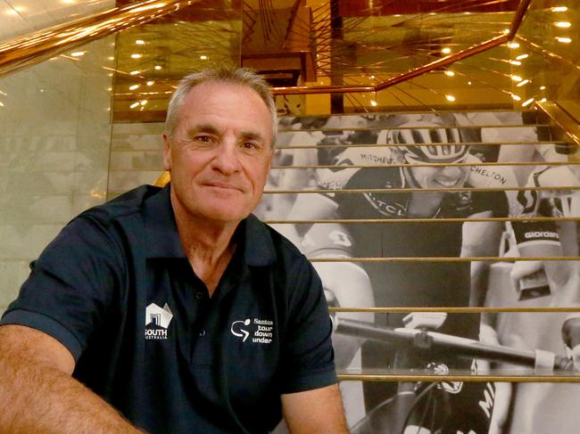 2019 Tour Down Under Race Director Mike Turtur poses for a photograph following a press conference in Adelaide, Monday, January 21, 2019. (AAP Image/Kelly Barnes) NO ARCHIVING