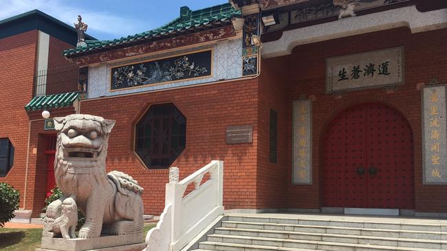 The Evergreen Taoist Church even has guardian lions. Picture: Michelle Smith