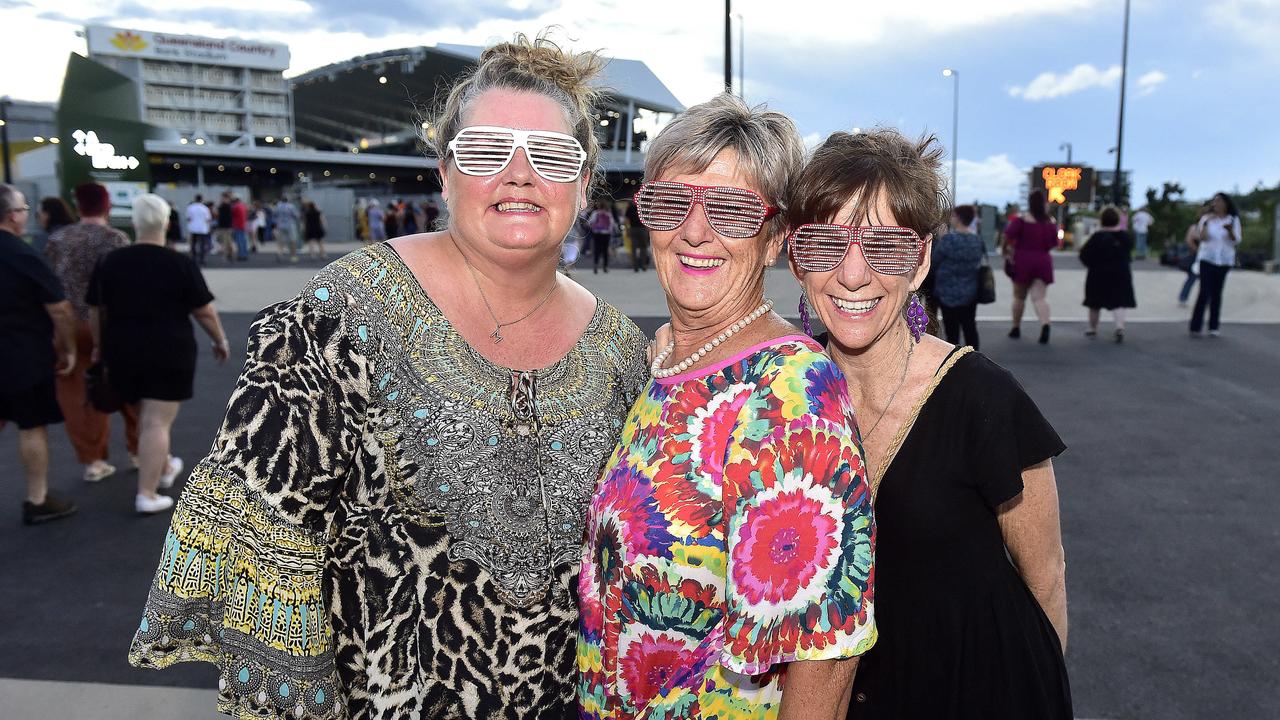 Michelle Jardine, Pauline Grummitt and Gail Barnes. Elton John performed at Queensland Country Bank Stadium, Townsville on 29 February 2020. PICTURE: MATT TAYLOR.