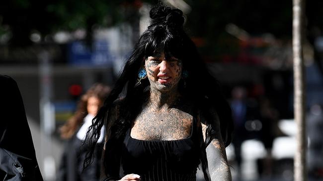 Instagram-famous model Amber Breanna Luke arrives at the District Court in Brisbane on Tuesday. Picture: NCA NewsWire / Dan Peled