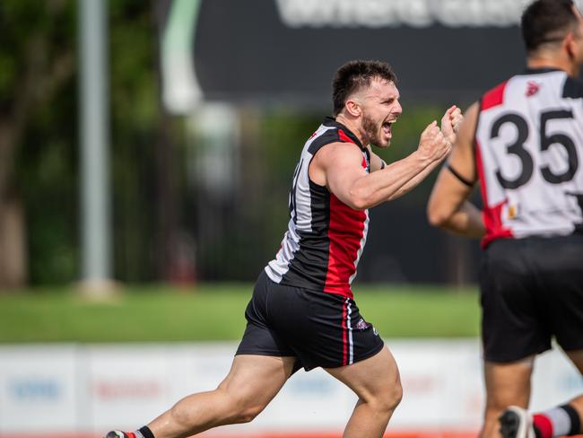 Dylan Barry in the Southern Districts vs Waratah 2023-24 NTFL men's knockout semifinal. Picture: Pema Tamang Pakhrin