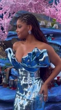 Halle Bailey stuns at world premiere of The Little Mermaid