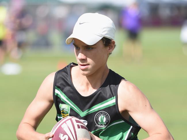 Qld Touch Junior State Cup – U/16 Boys Ipswich Falcons v Bundaberg. Zane Kaatz (Ipswich).