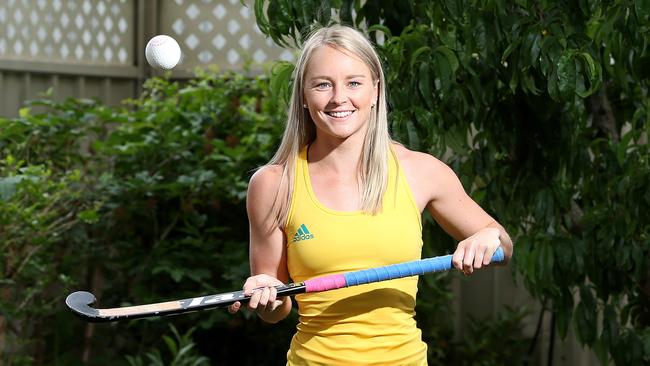 Hockeyroos star Jane Claxton will get the chance to return home for three Tests against Japan at the State Hockey Centre next week. Picture: Dylan Coker