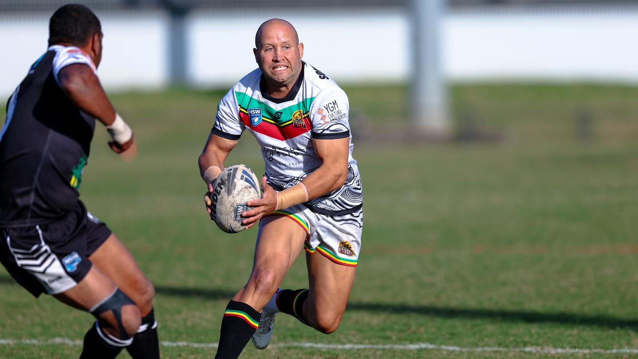 Tyrone Roberts will line up for Wiradjuri Aboriginal Rivers once again at the Koori Knockout. Picture: DC Sports Photography