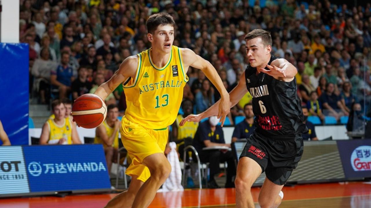 Alex Toohey has played three matches with the Boomers. Picture: FIBA