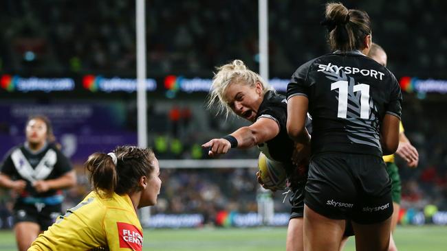 Ali Brigginshaw wasn’t happy with some Kiwi Ferns players after the Nines final. Picture: Brendon Thorne