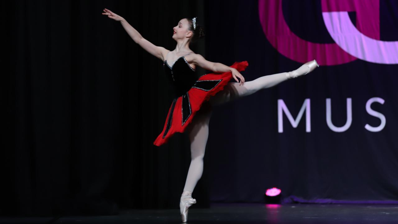 Charlotte Unsworth performing in the Gold Coast Eisteddfod Day 4 dance solos. Picture: Ryan Kettle