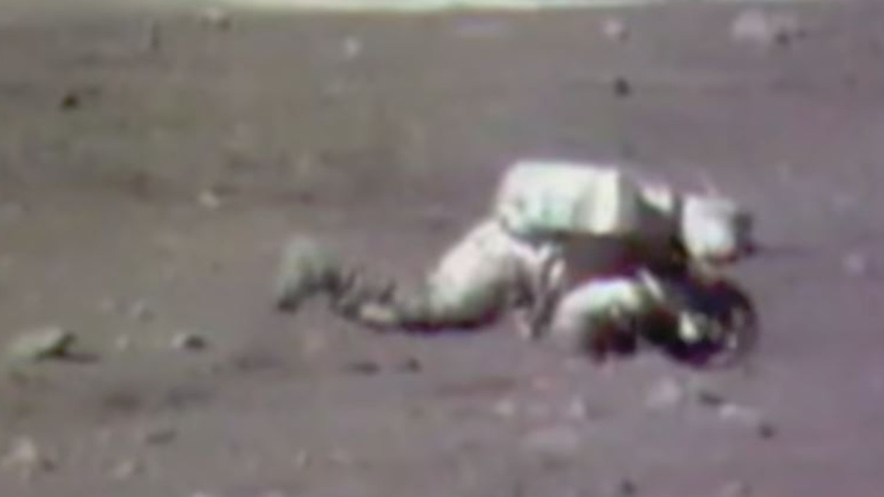 Moon landing 50th anniversary NASA footage shows astronauts falling