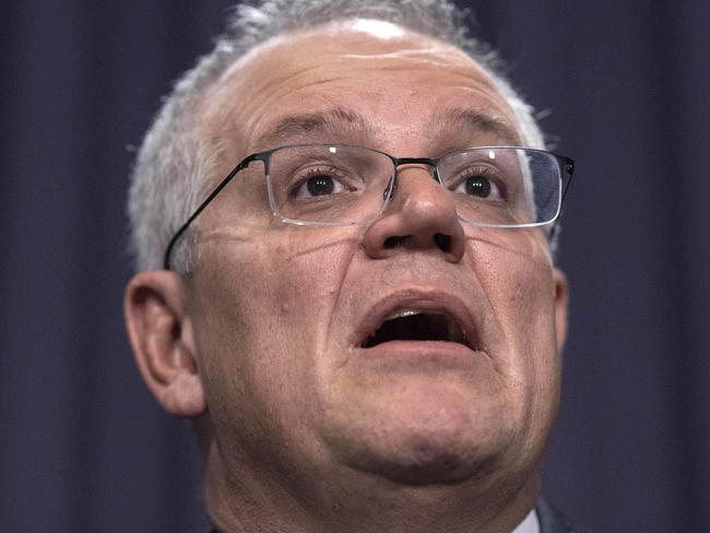 CANBERRA, AUSTRALIA NewsWire Photos MARCH, 23 2021: Prime Minister Scott Morrison during a press conference in Parliament House Canberra.Picture: NCA NewsWire / Gary Ramage