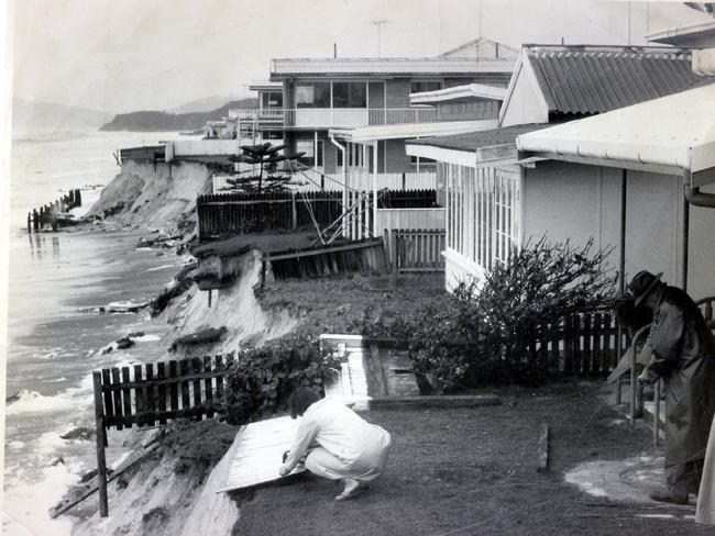 MUST CREDIT: BCM...ONE TIME USE... BCM photos of 1967 Cyclone Dinah damage on the Gold Coast Supplied by Courier Mail Brisbane Picture: Bcm