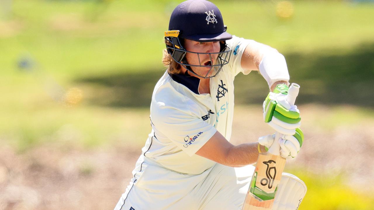 ADELAIDE, AUSTRALIA - NOVEMBER 11: William Pucovski of Victoria bats during day four of the Sheffield Shield match between Victoria and Western Australia at Karen Rolton Oval on November 11, 2020 in Adelaide, Australia. (Photo by Daniel Kalisz/Getty Images)