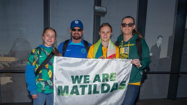 Fans ahead of the World Cup Matilda's v Sweden match at Suncorp Stadium. Photo - Stephen Archer